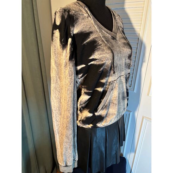 HARD TAIL FOREVER Pullover TieDye Mineral Wash V Neck Slouchy Hoodie Street Wear - Picture 7 of 10